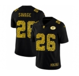Men's Green Bay Packers #26 Darnell Savage Jr. Black Leopard Print Fashion Vapor Limited Football Jersey