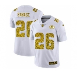 Men's Green Bay Packers #26 Darnell Savage Jr. Flocked Leopard Print Vapor Limited Football Jersey White