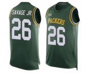 Men's Green Bay Packers #26 Darnell Savage Jr. Limited Green Player Name & Number Tank Top Football Jersey
