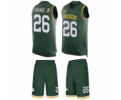 Men's Green Bay Packers #26 Darnell Savage Jr. Limited Green Tank Top Suit Football Jersey