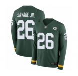 Men's Green Bay Packers #26 Darnell Savage Jr. Limited Green Therma Long Sleeve Football Jersey