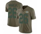 Men's Green Bay Packers #26 Darnell Savage Jr. Limited Olive 2017 Salute to Service Football Jersey