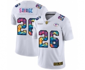 Men's Green Bay Packers #26 Darnell Savage Jr. White Multi-Color 2020 Football Crucial Catch Limited Football Jersey