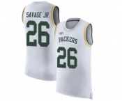 Men's Green Bay Packers #26 Darnell Savage Jr. White Rush Player Name & Number Tank Top Football Jersey
