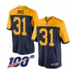 Men's Green Bay Packers #31 Adrian Amos Limited Navy Blue Alternate 100th Season Football Jersey