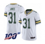 Men's Green Bay Packers #31 Adrian Amos White Vapor Untouchable Limited Player 100th Season Football Jersey