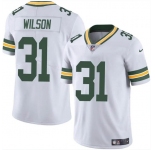 Men's Green Bay Packers #31 Emanuel Wilson White Vapor Limited Football Stitched Jersey