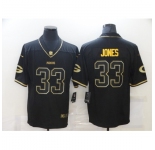 Men's Green Bay Packers #33 Aaron Jones Black Gold Nike Limited Jersey