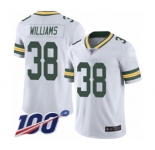 Men's Green Bay Packers #38 Tramon Williams White Vapor Untouchable Limited Player 100th Season Football Jersey