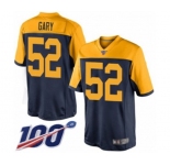 Men's Green Bay Packers #52 Rashan Gary Limited Navy Blue Alternate 100th Season Football Jersey
