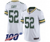 Men's Green Bay Packers #52 Rashan Gary White Vapor Untouchable Limited Player 100th Season Football Jersey