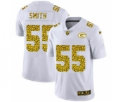 Men's Green Bay Packers #55 Za'Darius Smith Flocked Leopard Print Vapor Limited Football Jersey White