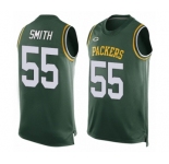 Men's Green Bay Packers #55 Za'Darius Smith Limited Green Player Name & Number Tank Top Football Jersey