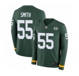 Men's Green Bay Packers #55 Za'Darius Smith Limited Green Therma Long Sleeve Football Jersey
