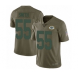 Men's Green Bay Packers #55 Za'Darius Smith Limited Olive 2017 Salute to Service Football Jersey