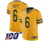 Men's Green Bay Packers #6 JK Scott Limited Gold Rush Vapor Untouchable 100th Season Football Jersey