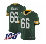 Men's Green Bay Packers #66 Ray Nitschke Green Team Color Vapor Untouchable Limited Player 100th Season Football Jersey
