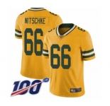 Men's Green Bay Packers #66 Ray Nitschke Limited Gold Rush Vapor Untouchable 100th Season Football Jersey