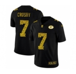 Men's Green Bay Packers #7 Mason Crosby Black Leopard Print Fashion Vapor Limited Football Jersey