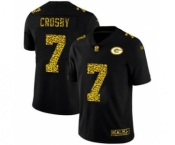 Men's Green Bay Packers #7 Mason Crosby Black Leopard Print Fashion Vapor Limited Football Jersey