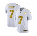 Men's Green Bay Packers #7 Mason Crosby Flocked Leopard Print Vapor Limited Football Jersey White