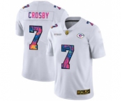 Men's Green Bay Packers #7 Mason Crosby White Multi-Color 2020 Football Crucial Catch Limited Football Jersey