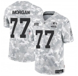 Men's Green Bay Packers #77 Jordan Morgan 2024 F.U.S.E Arctic Camo Salute To Service Limited Stitched Football Jersey