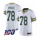 Men's Green Bay Packers #78 Jason Spriggs White Vapor Untouchable Limited Player 100th Season Football Jersey