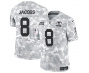 Men's Green Bay Packers #8 Josh Jacobs 2024 F.U.S.E Arctic Camo Salute To Service Limited Stitched Football Jersey