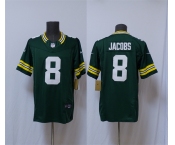 Men's Green Bay Packers #8 Josh Jacobs Green Vapor 2025 F.U.S.E. Limited Football Stitched Jersey