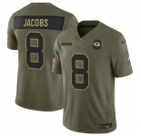 Men's Green Bay Packers #8 Josh Jacobs Olive 2025 F.U.S.E. Salute to Service Limited Football Stitched Jersey
