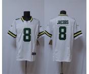 Men's Green Bay Packers #8 Josh Jacobs White Vapor 2025 F.U.S.E. Limited Football Stitched Jersey