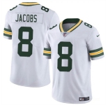 Men's Green Bay Packers #8 Josh Jacobs White Vapor Limited Football Stitched Jersey