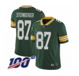Men's Green Bay Packers #87 Jace Sternberger Green Team Color Vapor Untouchable Limited Player 100th Season Football Jersey