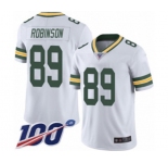 Men's Green Bay Packers #89 Dave Robinson White Vapor Untouchable Limited Player 100th Season Football Jersey