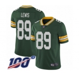Men's Green Bay Packers #89 Marcedes Lewis Green Team Color Vapor Untouchable Limited Player 100th Season Football Jersey