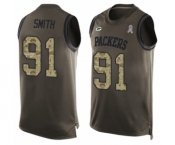 Men's Green Bay Packers #91 Preston Smith Limited Green Salute to Service Tank Top Football Jersey