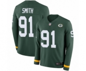 Men's Green Bay Packers #91 Preston Smith Limited Green Therma Long Sleeve Football Jersey
