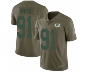 Men's Green Bay Packers #91 Preston Smith Limited Olive 2017 Salute to Service Football Jersey