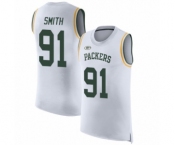 Men's Green Bay Packers #91 Preston Smith White Rush Player Name & Number Tank Top Football Jersey