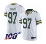 Men's Green Bay Packers #97 Kenny Clark White Vapor Untouchable Limited Player 100th Season Football Jersey
