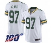 Men's Green Bay Packers #97 Kenny Clark White Vapor Untouchable Limited Player 100th Season Football Jersey
