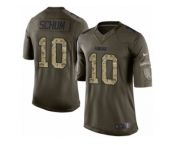Men's Nike Green Bay Packers #10 Jacob Schum Limited Green Salute to Service NFL Jersey