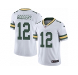 Men's Nike Green Bay Packers #12 Aaron Rodgers Limited White Rush NFL Jersey