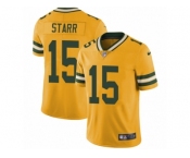 Men's Nike Green Bay Packers #15 Bart Starr Limited Gold Rush NFL Jersey