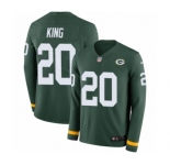 Men's Nike Green Bay Packers #20 Kevin King Limited Green Therma Long Sleeve NFL Jersey