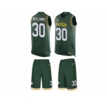Men's Nike Green Bay Packers #30 Jamaal Williams Limited Green Tank Top Suit NFL Jersey