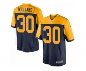 Men's Nike Green Bay Packers #30 Jamaal Williams Limited Navy Blue Alternate NFL Jersey