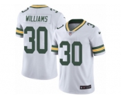 Men's Nike Green Bay Packers #30 Jamaal Williams Limited White Rush NFL Jersey