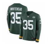 Men's Nike Green Bay Packers #35 Jermaine Whitehead Limited Green Therma Long Sleeve NFL Jersey